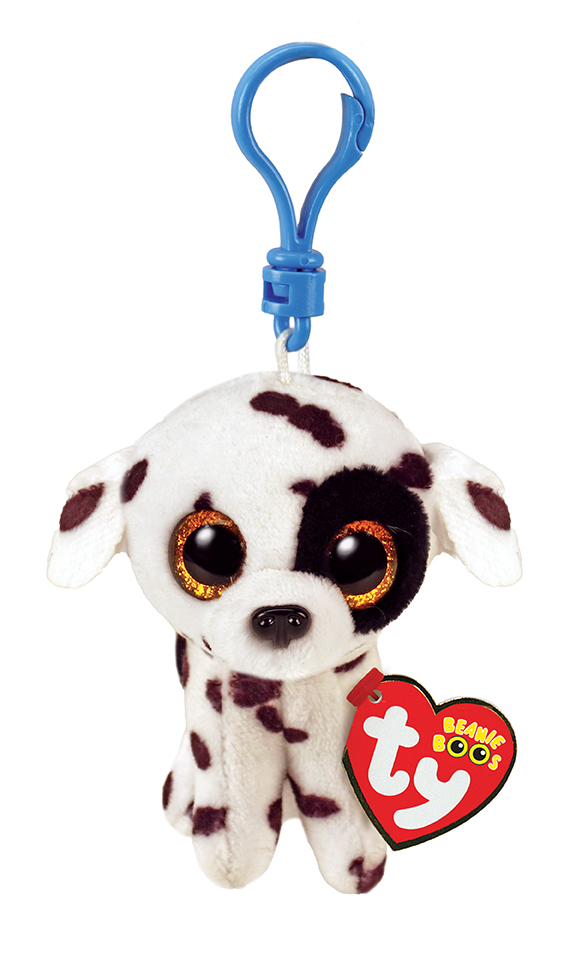 Ref. JURTY35254, Porte clé peluche TY Beanie Boo's chien Luther, marque TY