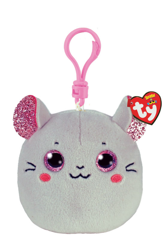 Ref. JURTY39570, Porte clé peluche Ty Squish A Boos souris Catnip, marque TY