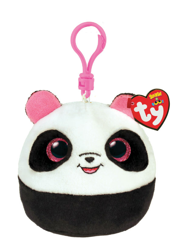 Ref. JURTY39571, Porte clé peluche Ty Squish A Boos panda Bamboo, marque TY