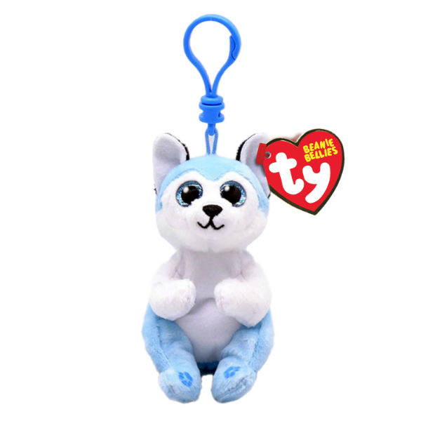 Ref. JURTY43105, Porte clé peluche Ty Beanie Bellies husky Thunder, marque TY