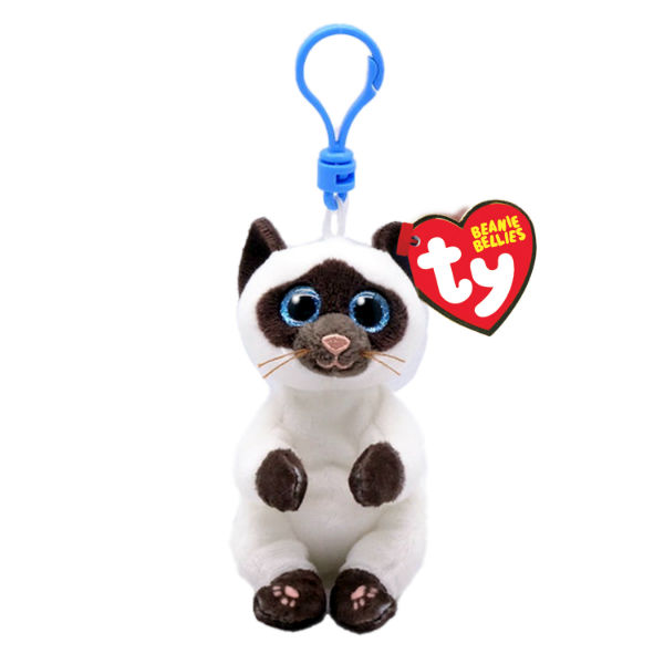 Ref. JURTY43106, Porte clé peluche Ty Beanie Bellies chat Miso, marque TY