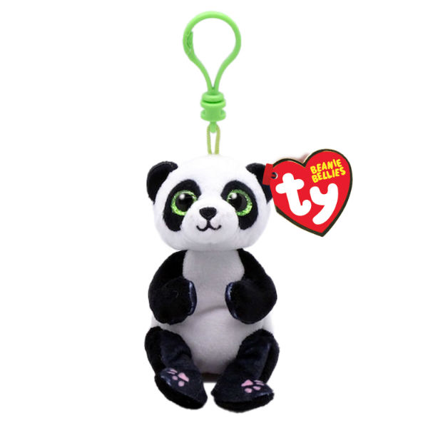Ref. JURTY43108, Porte clé peluche Ty Beanie Bellies panda Ing, marque TY