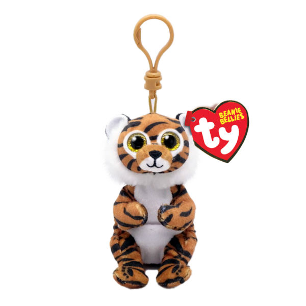 Ref. JURTY43109, Porte clé peluche Ty Beanie Bellies tigre Clawdia, marque TY
