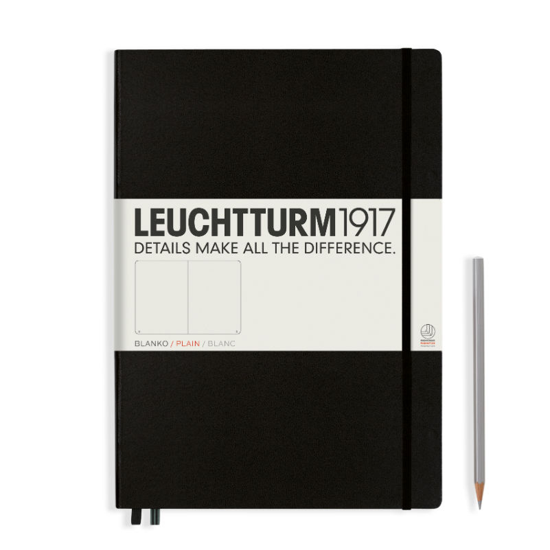 Ref. LEU308227, Carnet Leuchtturm Master A4 uni noir, Noir, marque LEUCHTTURM