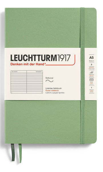 Image de  Carnet Leuchtturm souple A5 ligné sauge 