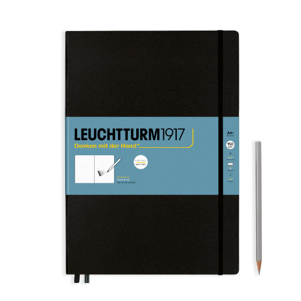 Ref. LEU362354, Carnet croquis Leuchtturm A4+ uni noir, Noir, marque LEUCHTTURM