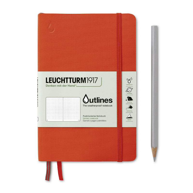 Image de  Carnet Leuchtturm Outlines B6+ pointillés orange 