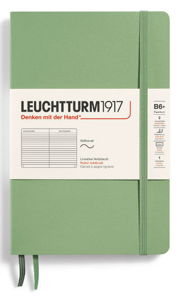 Image de  Carnet Leuchtturm souple B6+ ligné sauge 