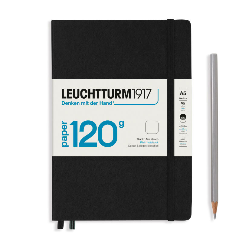 Image de  Carnet Leuchtturm ED 120gr A5 uni noir 
