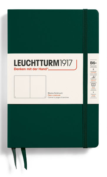 Image de  Carnet Leuchtturm B6+ uni vert forêt 