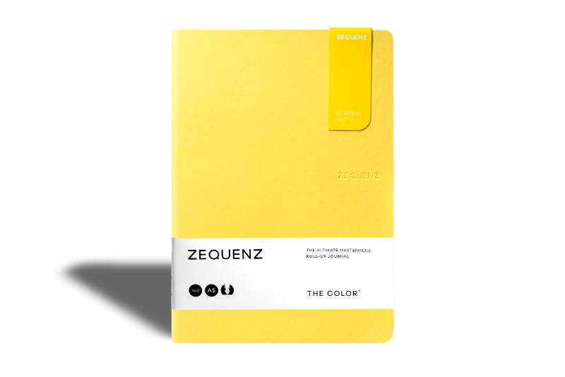 Ref. LMG360TCJA5LITEMTR, Carnet A5 Zequenz classic 360° ligné moutarde, Jaune, marque ZEQUENZ