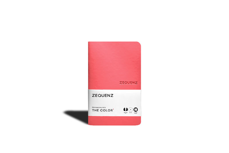 Ref. LMG360TCJNOTECLR, Carnet Zequenz Professional Note ligné corail, Rose, marque ZEQUENZ