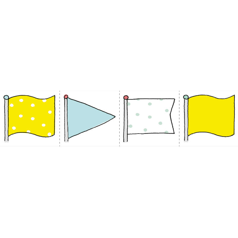 Ref. MARMSTFA11D, Masking tape mensuel drapeaux