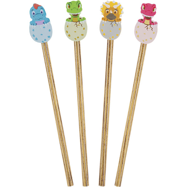 Image de  Crayon embout gomme dino 