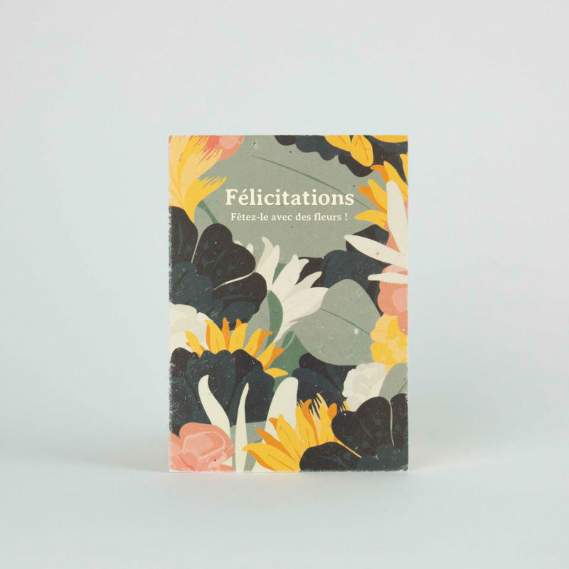 Ref. RESFRST266, Carte plantable - Félicitations, marque RESETEA