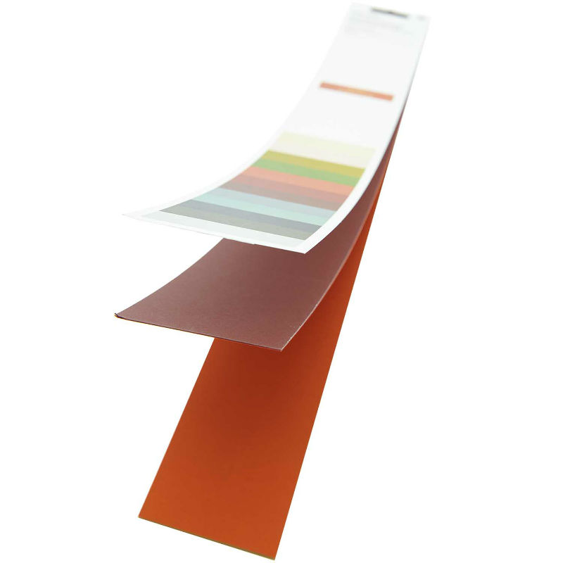 Ref. RIC300557, Paquet 12 bandes de papier 7 x 44 cm rainbow tons terre, Assorties, marque RICO DESIGN