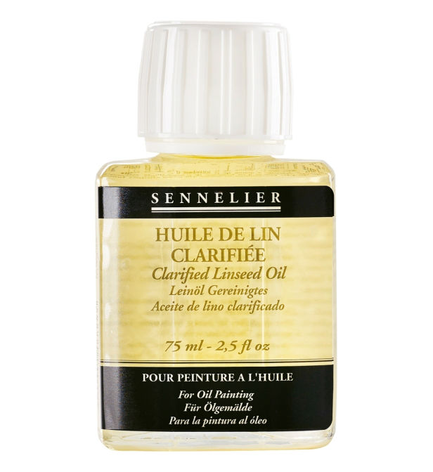 Ref. SENN13502175, Flacon 75 ml huile de lin clarifiee, marque SENNELIER