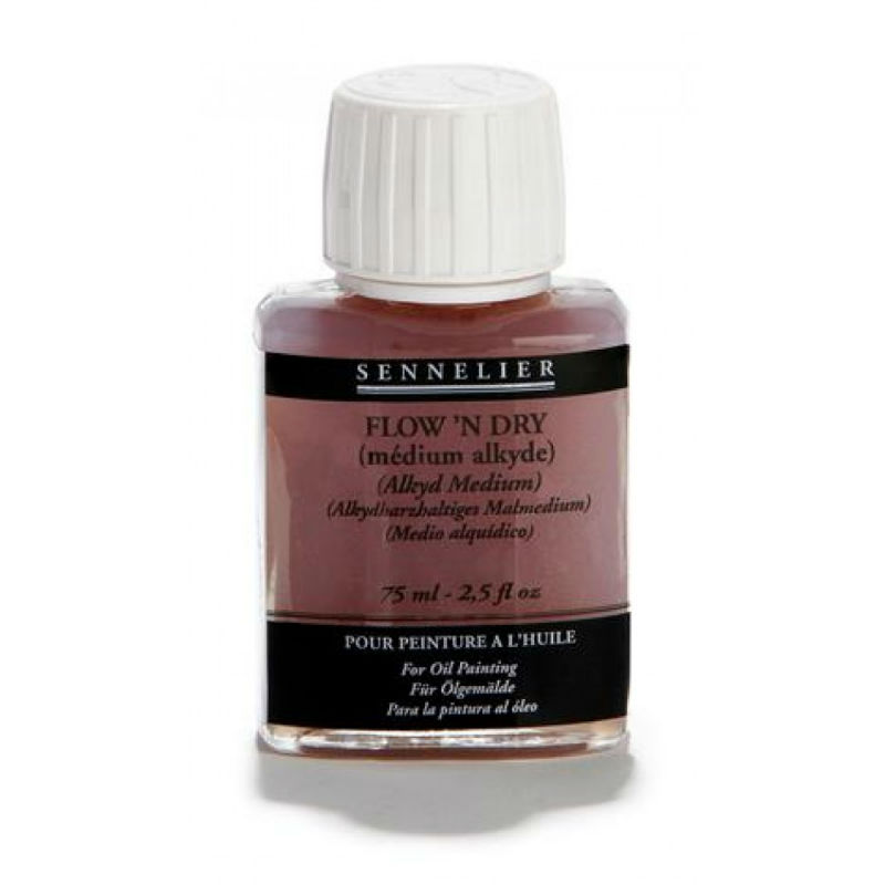 Ref. SENN13551175, Flacon 75 ml medium flow'n dry huile, marque SENNELIER