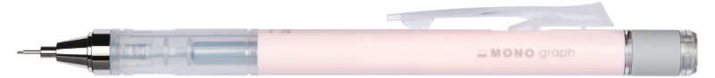 Ref. TOMSHMG84BS, Porte-mine Mono Graph pastel rose corail, Rose, marque TOMBOW