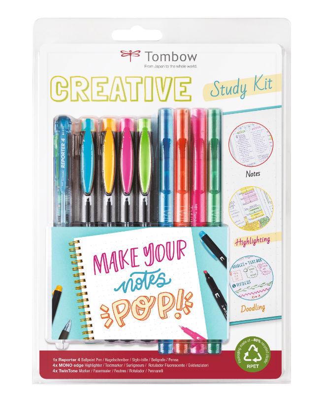 Ref. TOMSTUDSET, Set creative study - 9 crayons, marque TOMBOW